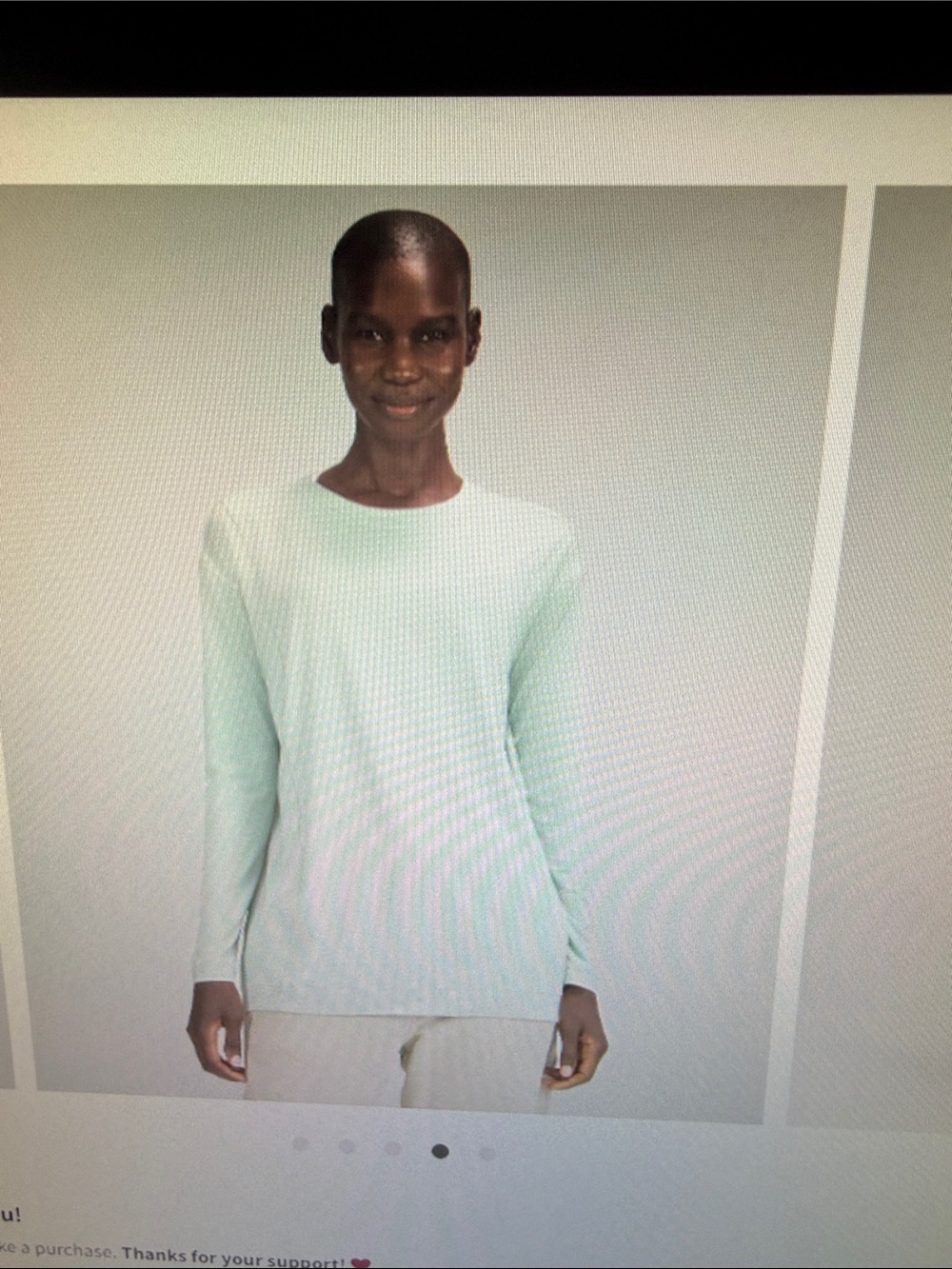 lululemon athletica Women's modal pleated back long  Sleeve  in Light Sage